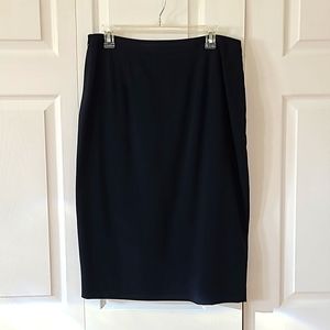 Doncaster Size 14 Black wool skirt with front slit